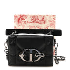 Lambskin Maxi Cannage Small 30 Montaigne Chain Top Handle Bag Black