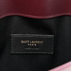 Patent Calfskin Monogram Uptown Clutch Dark Red Wine