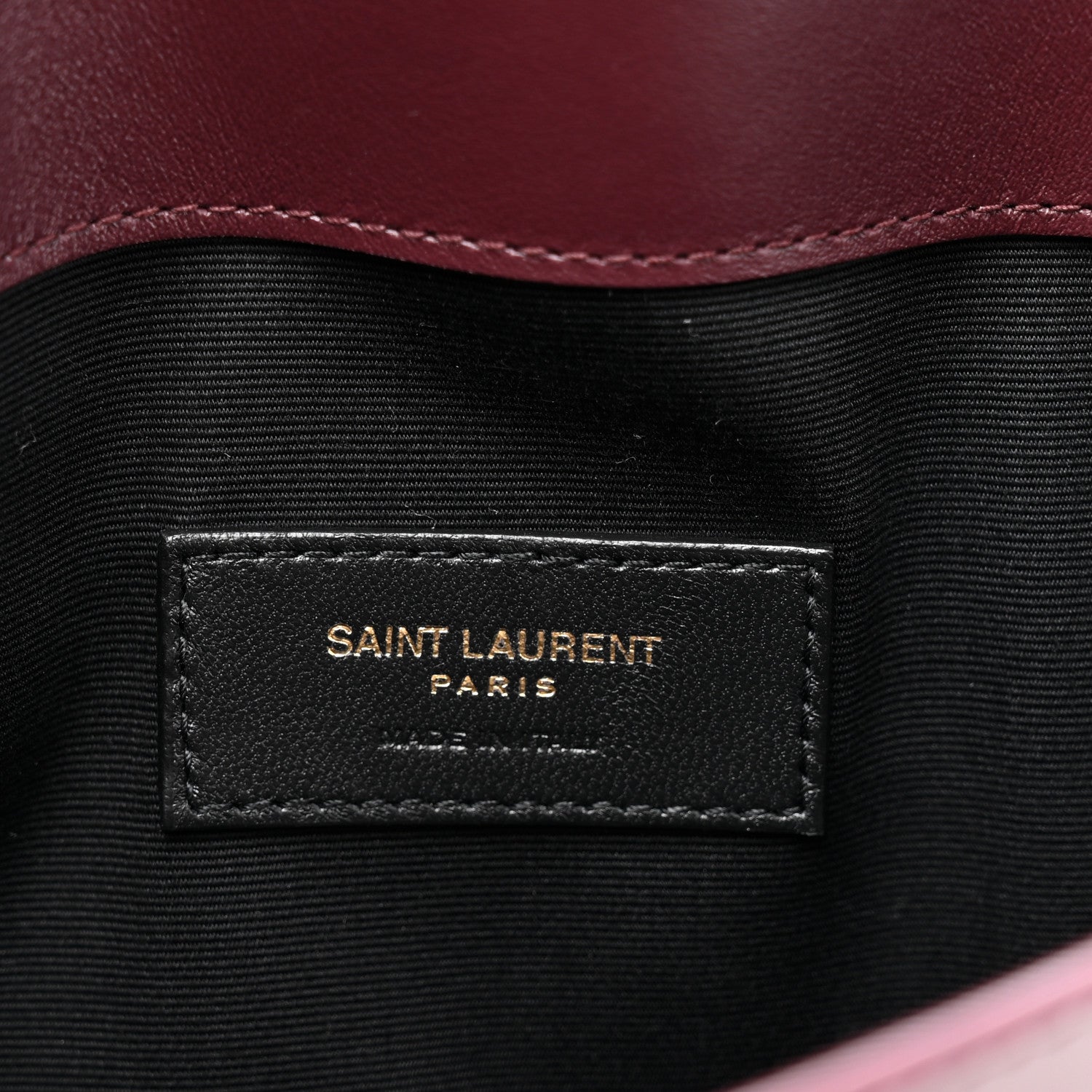 Patent Calfskin Monogram Uptown Clutch Dark Red Wine