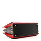 Calfskin Empire Patent Studded Medium Paloma Loulou Carmin Black