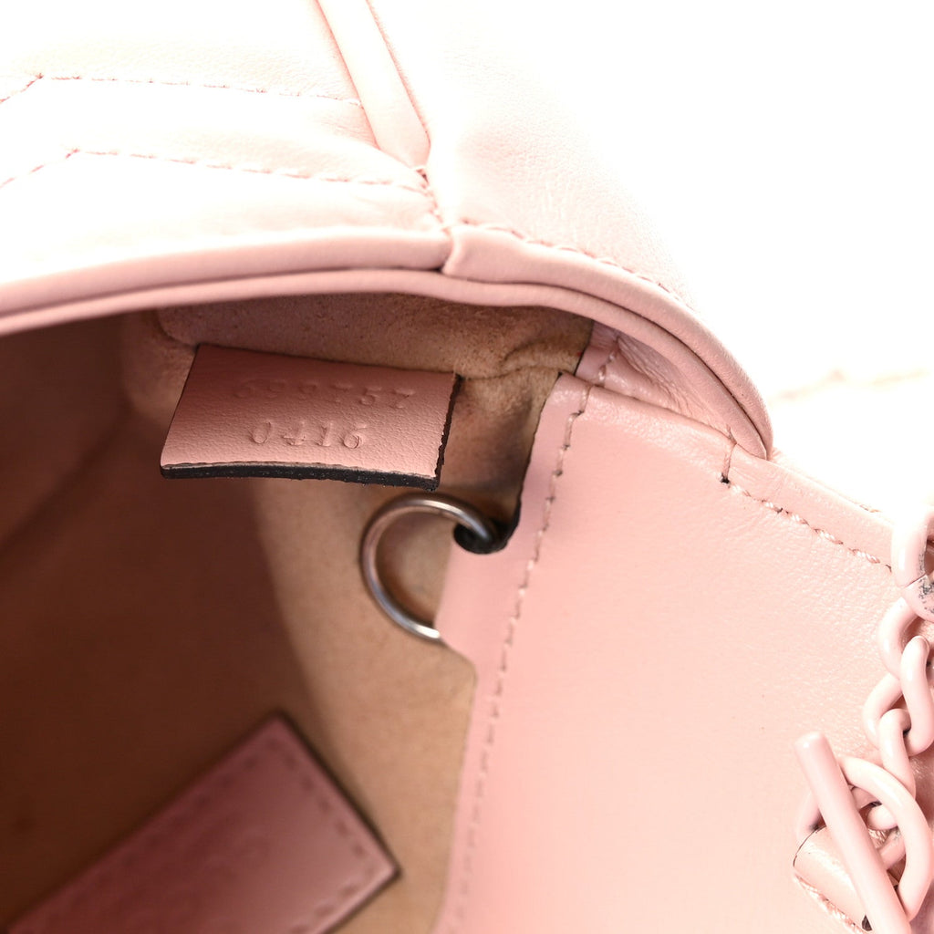Calfskin Matelasse Monochrome GG Marmont Chain Belt Bag Perfect Pink