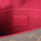 Monogram Pochette Felicie Chain Wallet Fuchsia