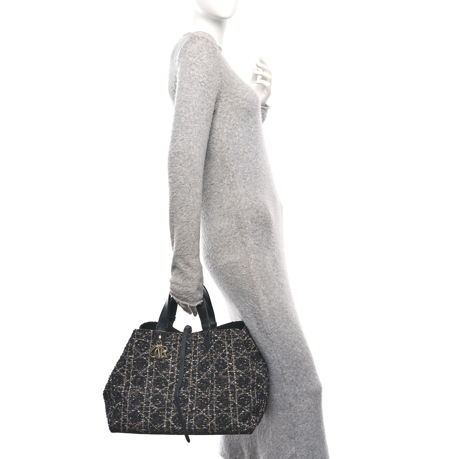 Tweed Cannage Large Toujours Black White