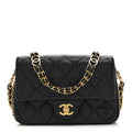Caviar Quilted Mini CC You Flap Black