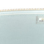 Lambskin Quilted Small Top Handle Vanity Case With Chain Light Blue