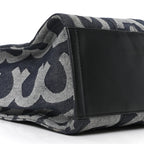 Denim Jacquard Large The Monogram Tote Bag Denim Blue