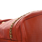 Calfskin Kira Convertible Bowler Bag Brick Red