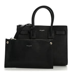Grained Calfskin Baby Sac De Jour Black