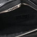 GG Supreme Monogram Textured Calfskin Retro Interlocking G Belt Bag Black
