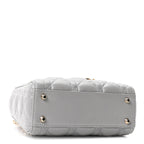 Lambskin Cannage Mini Lady Dior Gray Opaline