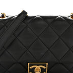 Lambskin Quilted Mini Flap Black