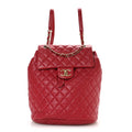 Lambskin Quilted Small Urban Spirit Backpack Dark Pink