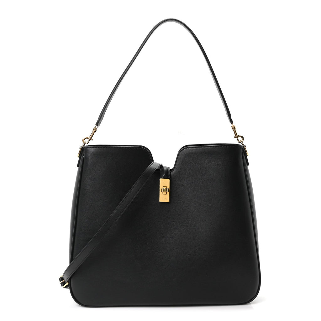 Smooth Calfskin Medium Camille 16 Soft Bag Black
