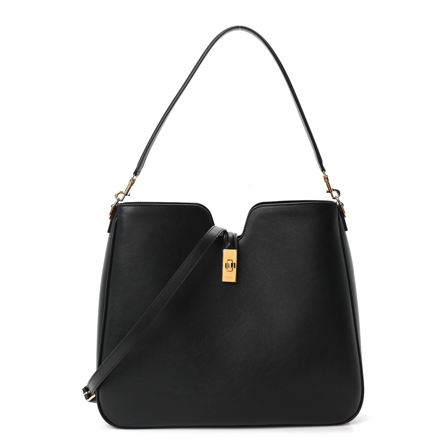 Smooth Calfskin Medium Camille 16 Soft Bag Black