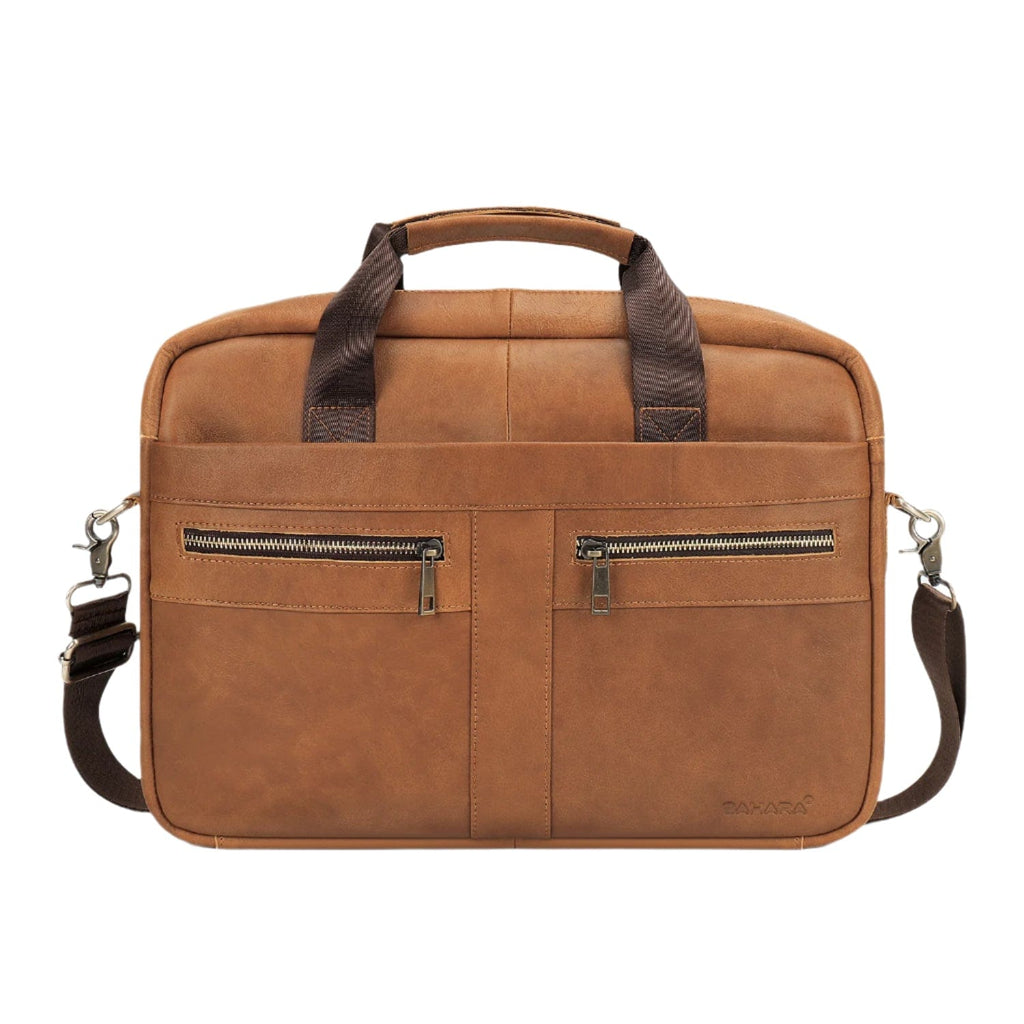 SAHARA - Genuine Leather Business Bag Briefcase - Laptops up to 16-inch