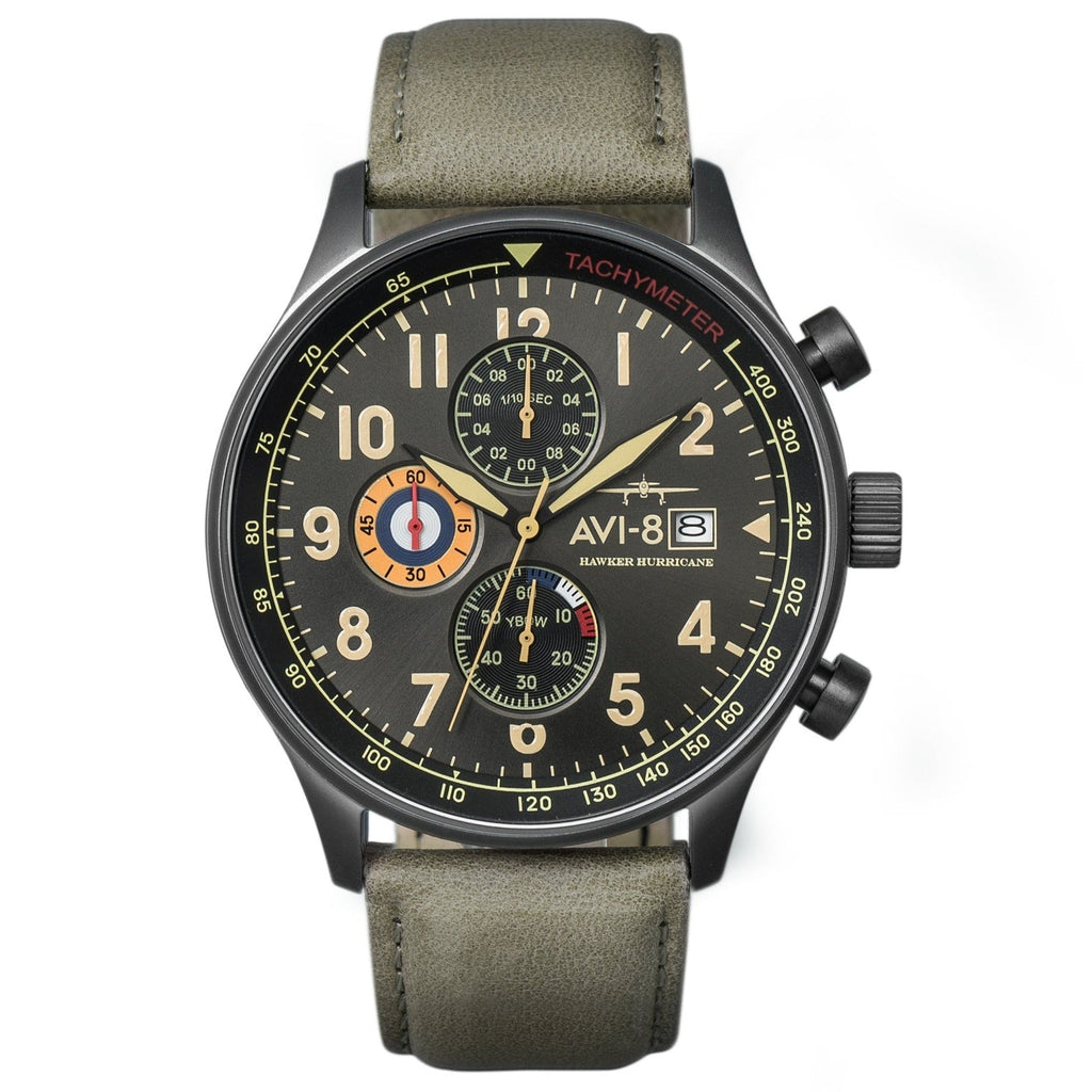 AVI-8 Hawker Hurricane Chronograph Grey Green Watch
