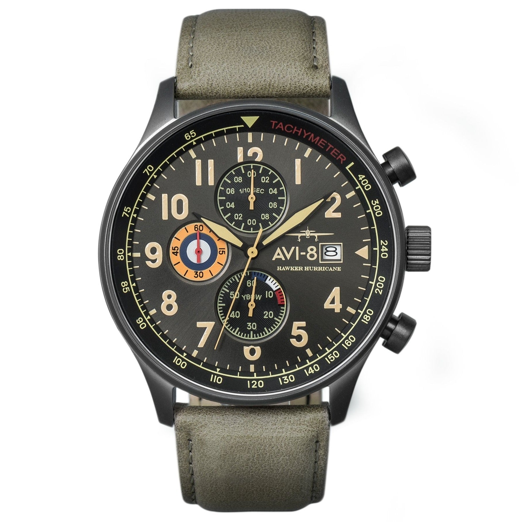 AVI-8 Hawker Hurricane Chronograph Grey Green Watch