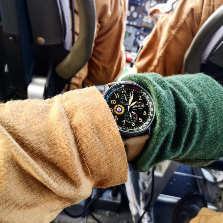 AVI-8 Hawker Hurricane Chronograph Grey Green Watch