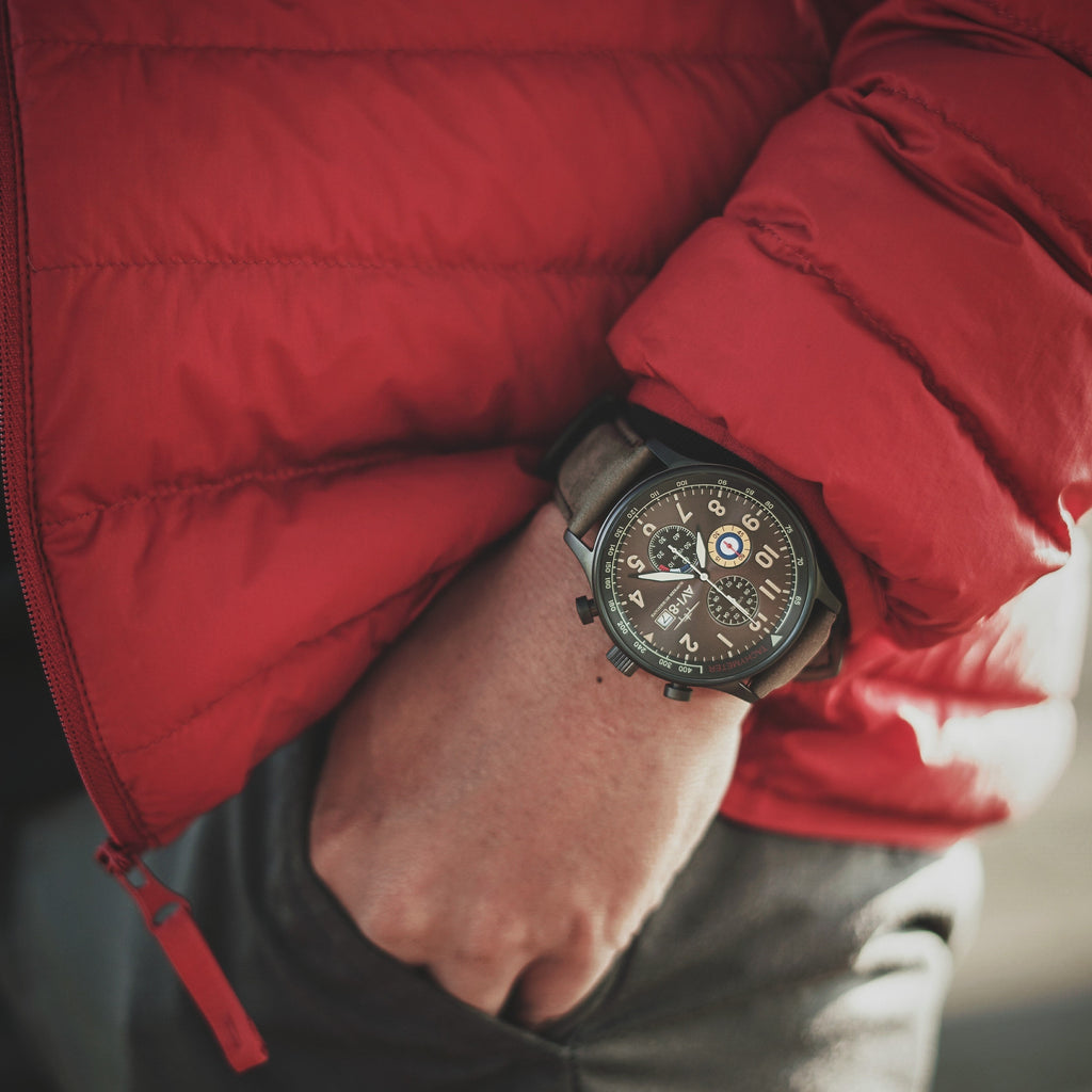 AVI-8 Hawker Hurricane Chronograph Grey Green Watch
