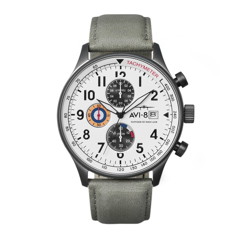 AVI-8 Hawker Hurricane Chronograph Ivory Grey Watch AV-4011-0B