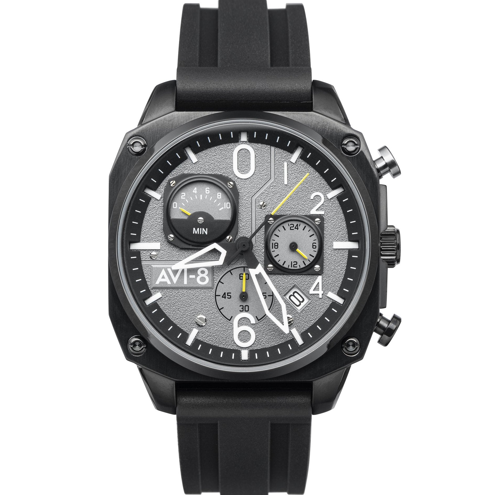 AVI-8 Men's Black Hawker Hunter Grey Black Watch