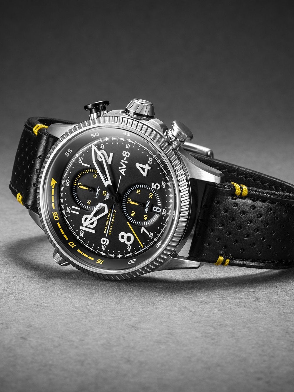 AVI-8 Men's Black Hawker Hunter Chronograph Watch