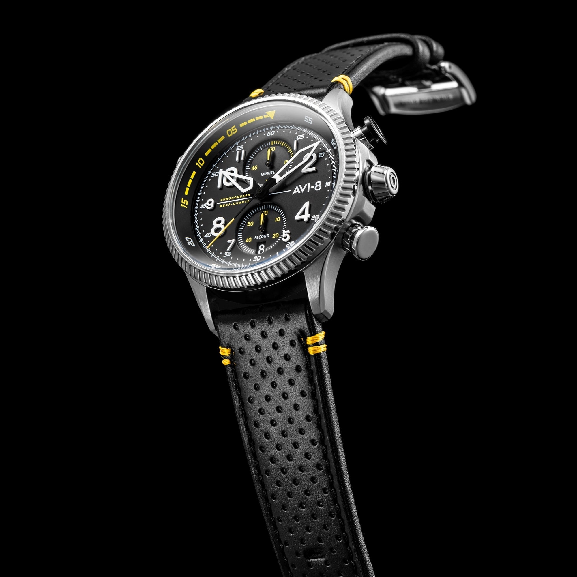 AVI-8 Men's Black Hawker Hunter Chronograph Watch