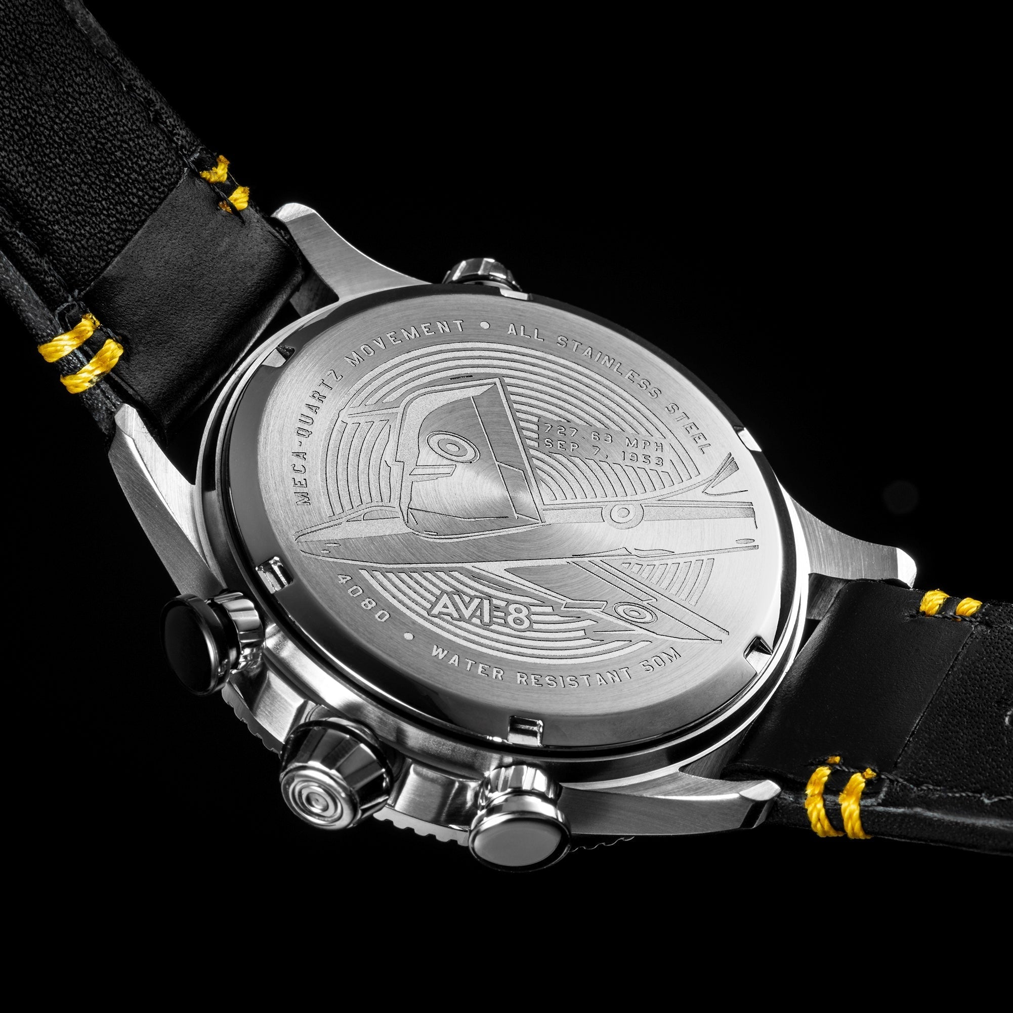AVI-8 Men's Black Hawker Hunter Chronograph Watch