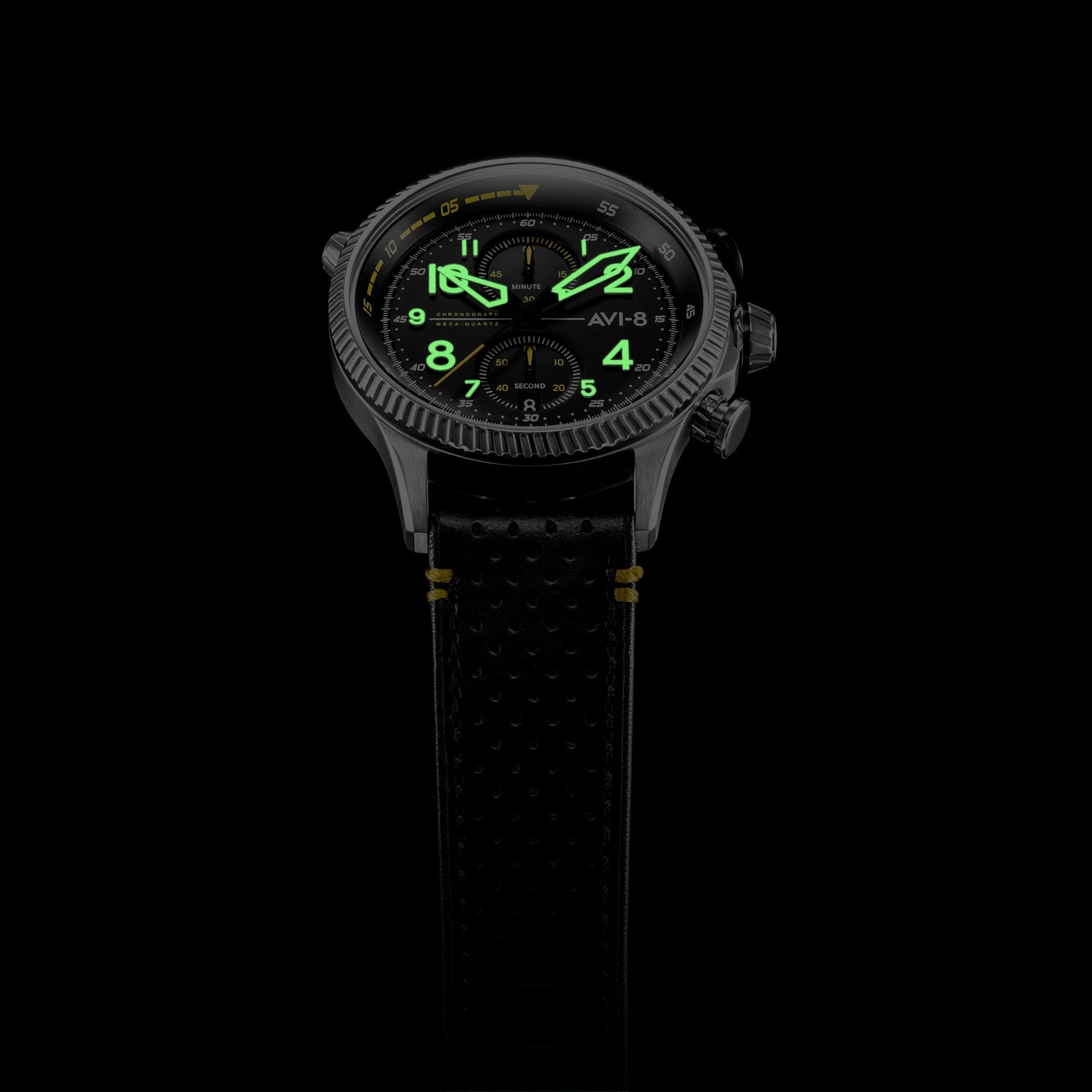 AVI-8 Men's Black Hawker Hunter Chronograph Watch