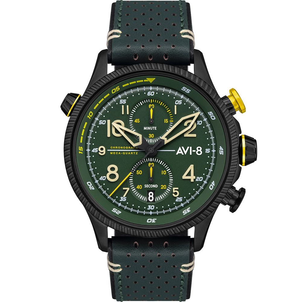 AVI-8 Men's Green Hawker Hunter Chronograph Watch