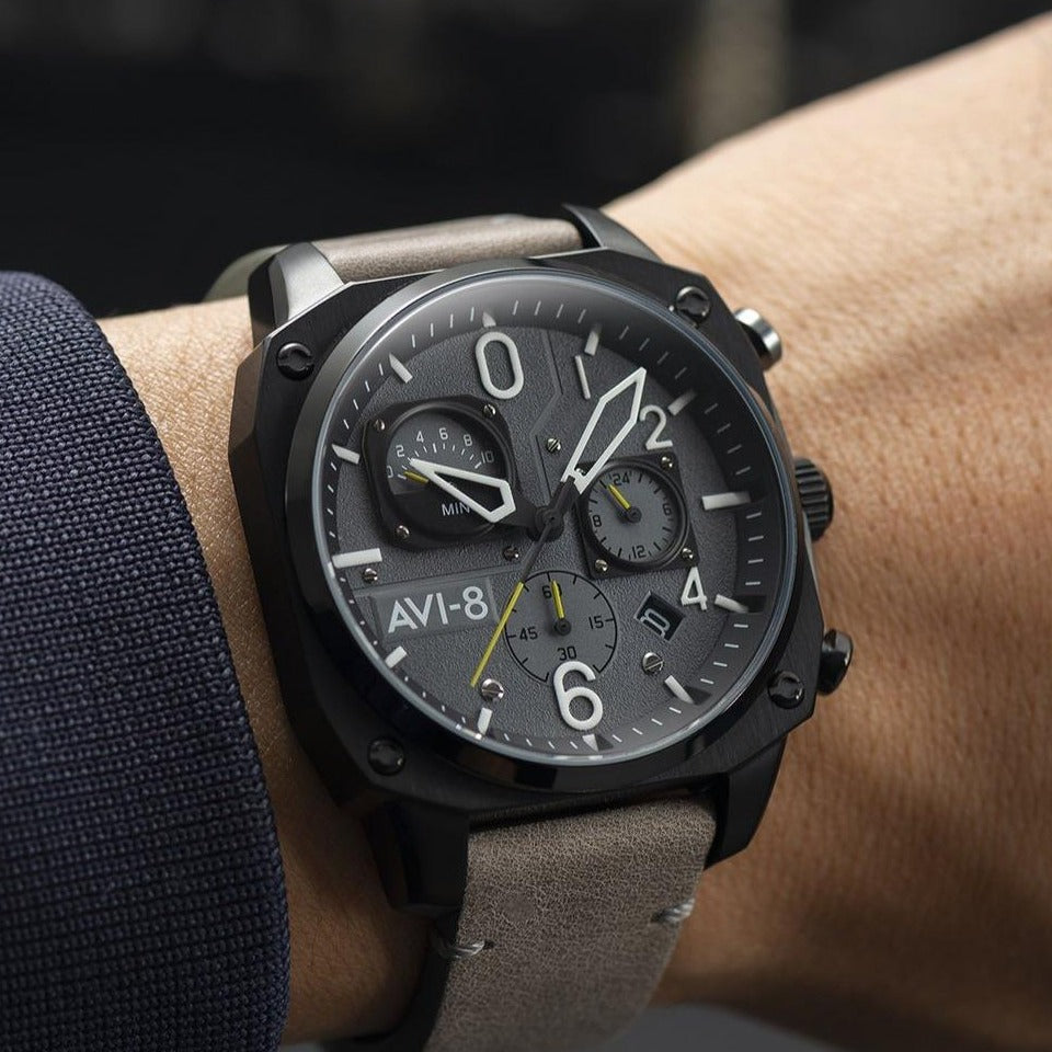 AVI-8 Men's Sea Grey Hawker Hunter Watch