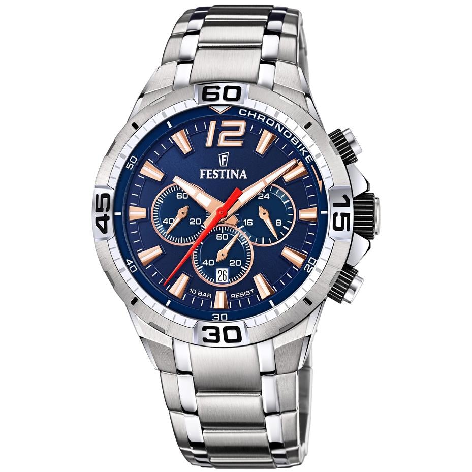 Festina Men's Blue Chrono Bike Watch