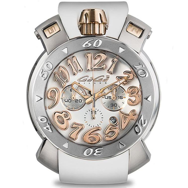 Gaga Milano Men's White Chrono Watch