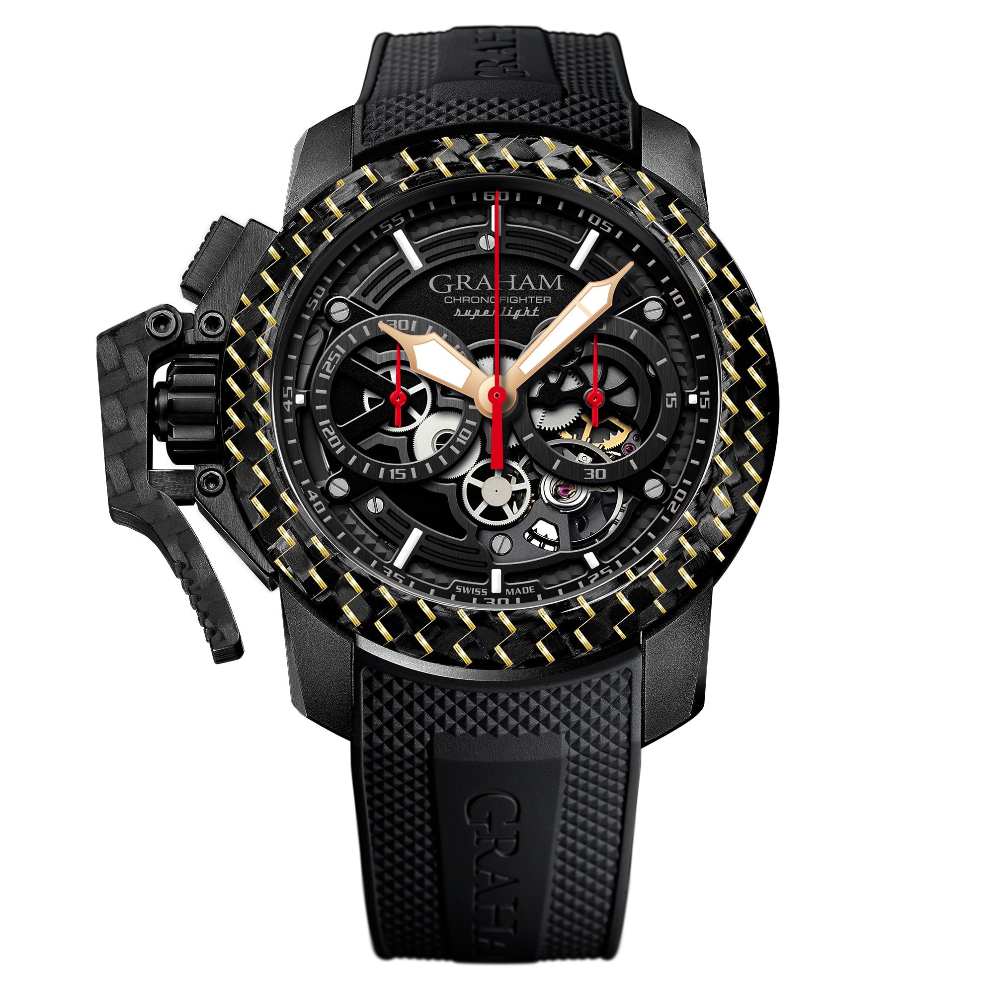 Graham Black Chronofighter Superlight Skeleton Watch