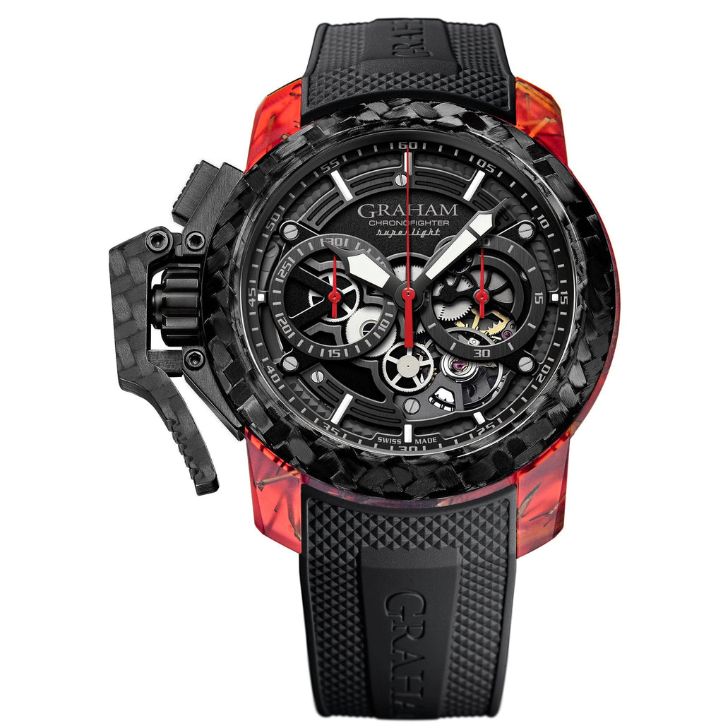 Graham Black Chronofighter Superlight Skeleton Watch