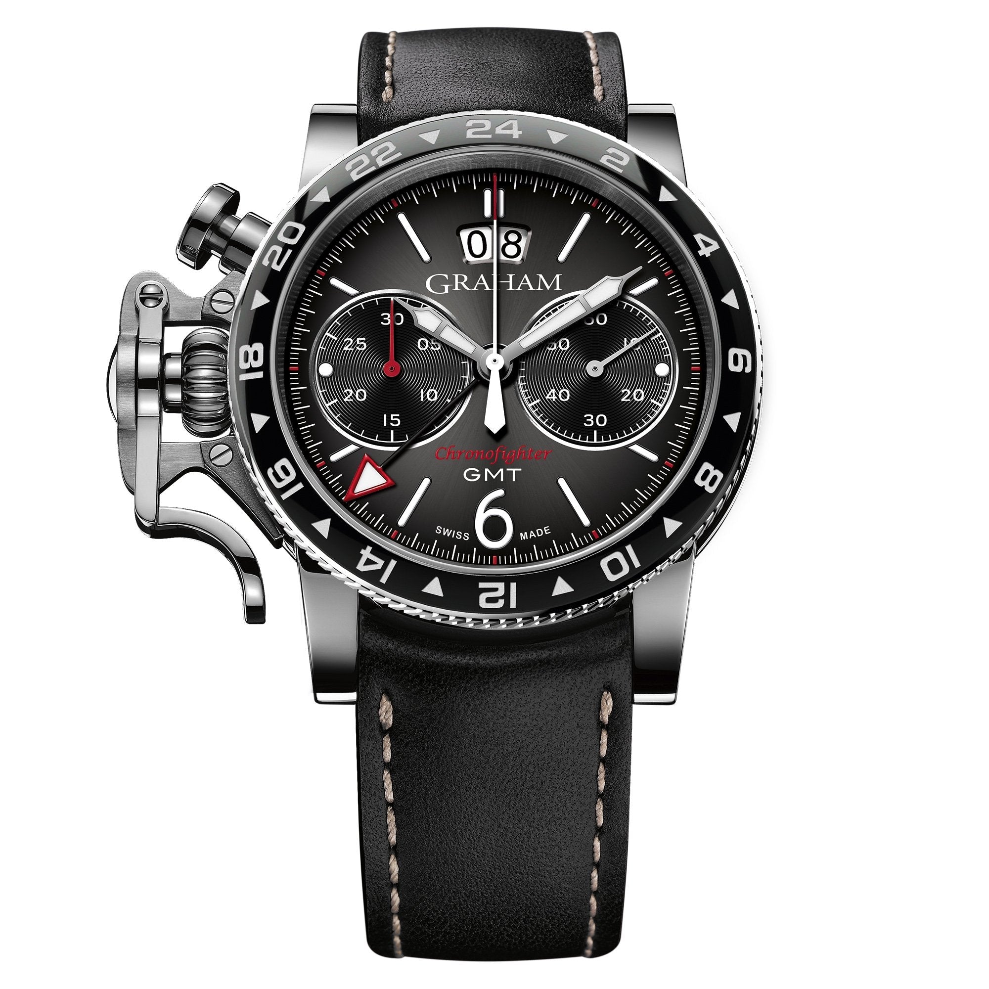 Graham Black Chronofighter Vintage GMT Watch
