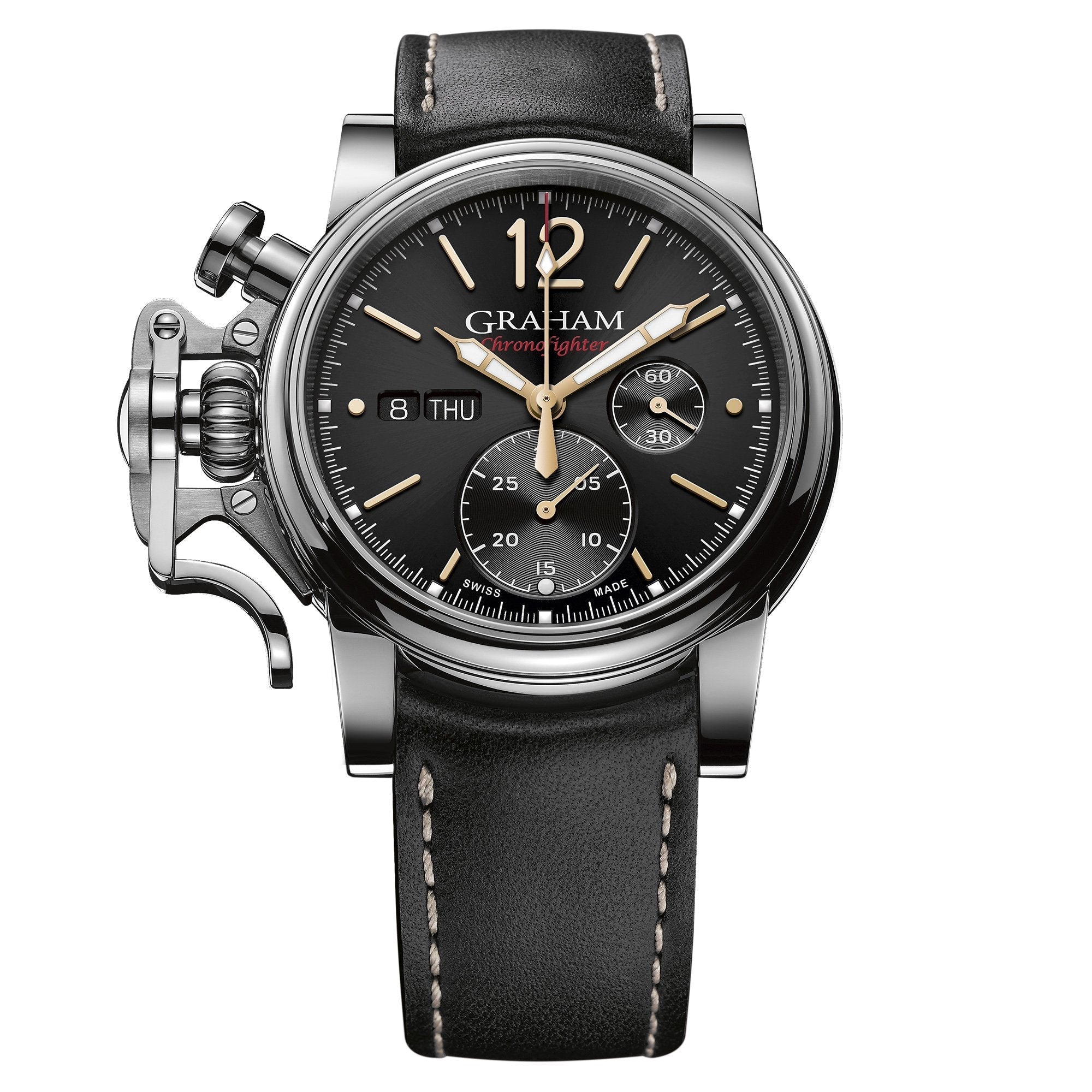 Graham Black Chronofighter Vintage Watch
