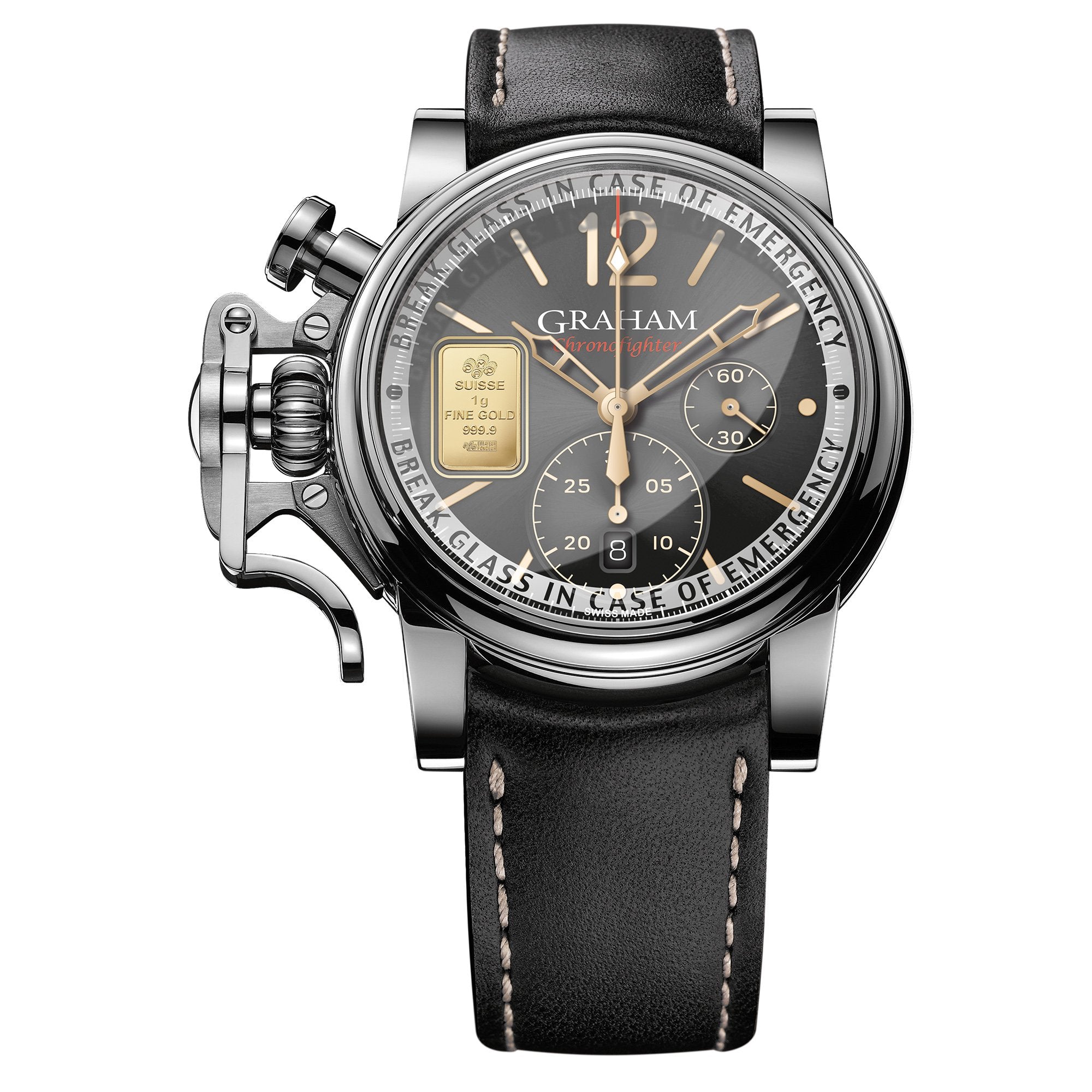 Graham Black Chronofighter Vintage Watch