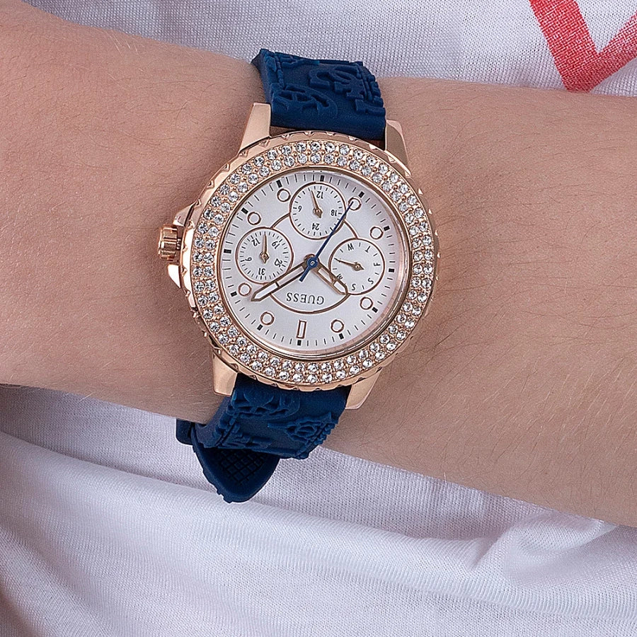 Guess Crown Jewel Ladies Blue Watch