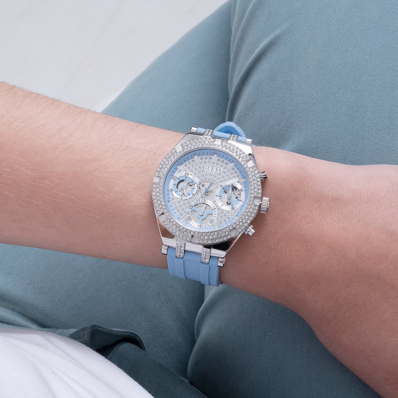 Guess Ladies Heiress Blue Watch
