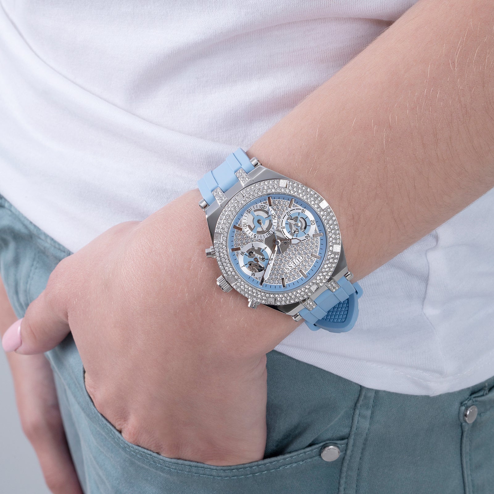 Guess Ladies Heiress Blue Watch