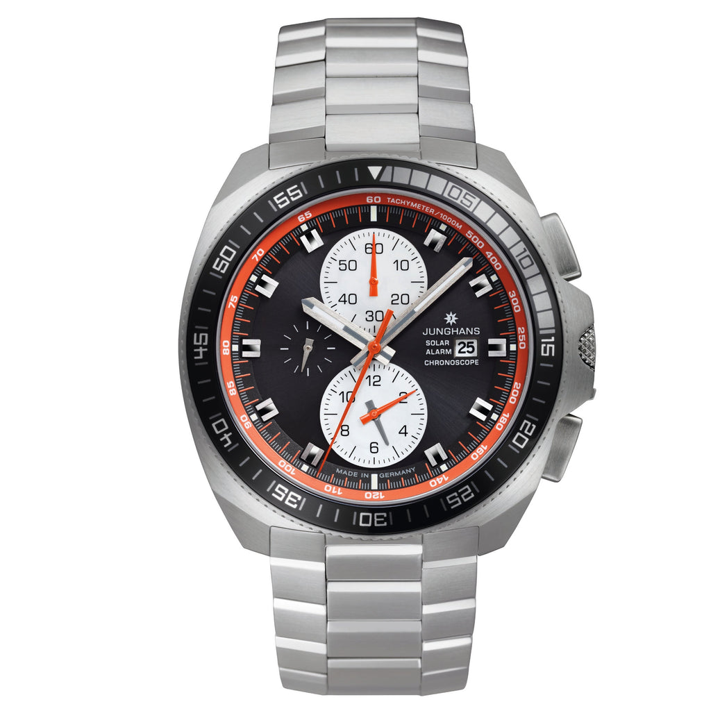 Junghans 1972 Chronoscope Solar Men's Black/Orange Watch