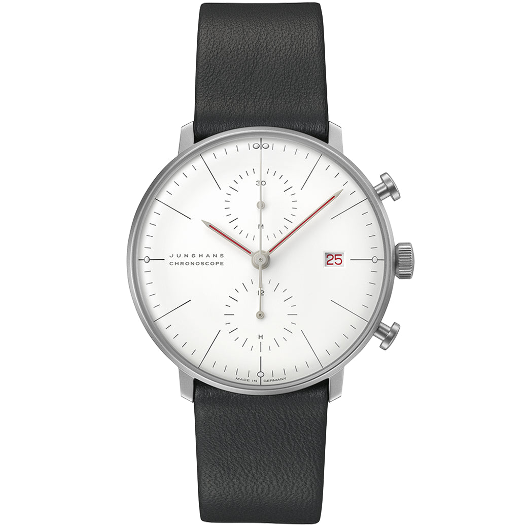 Junghans Max Bill Bauhaus Chronoscope Men's White/Black Watch
