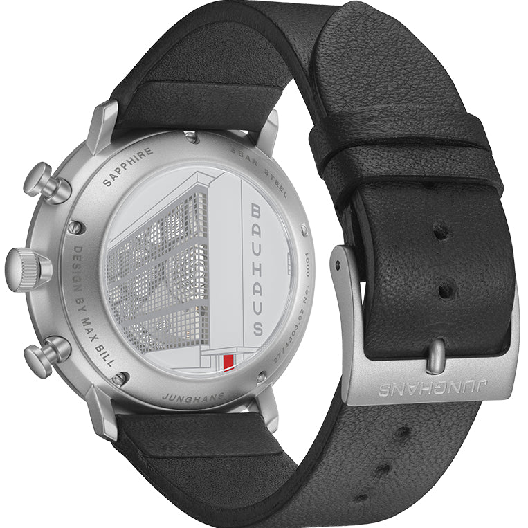 Junghans Max Bill Bauhaus Chronoscope Men's White/Black Watch
