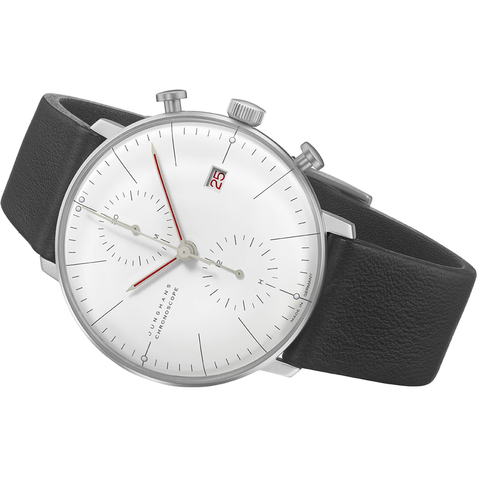 Junghans Max Bill Bauhaus Chronoscope Men's White/Black Watch
