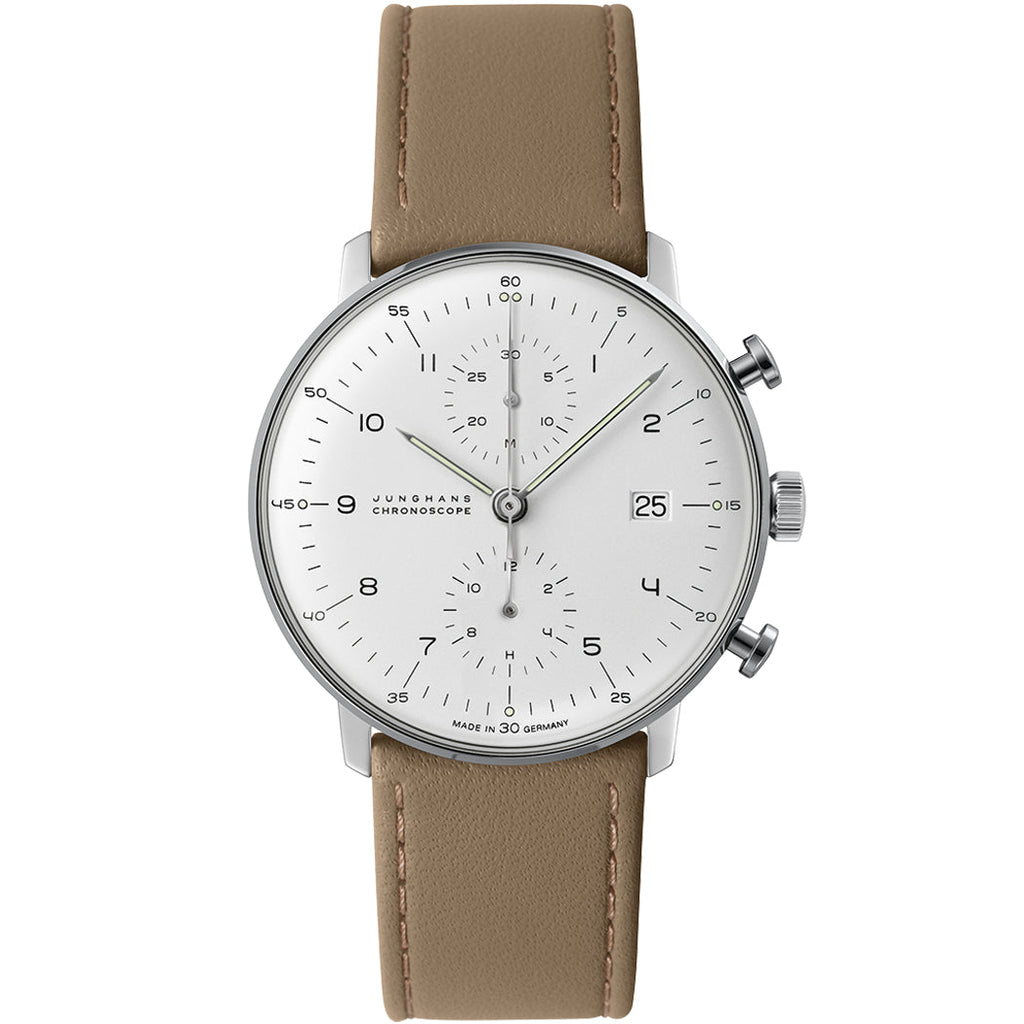 Junghans Max Bill Chronoscope Men's White/Beige Watch