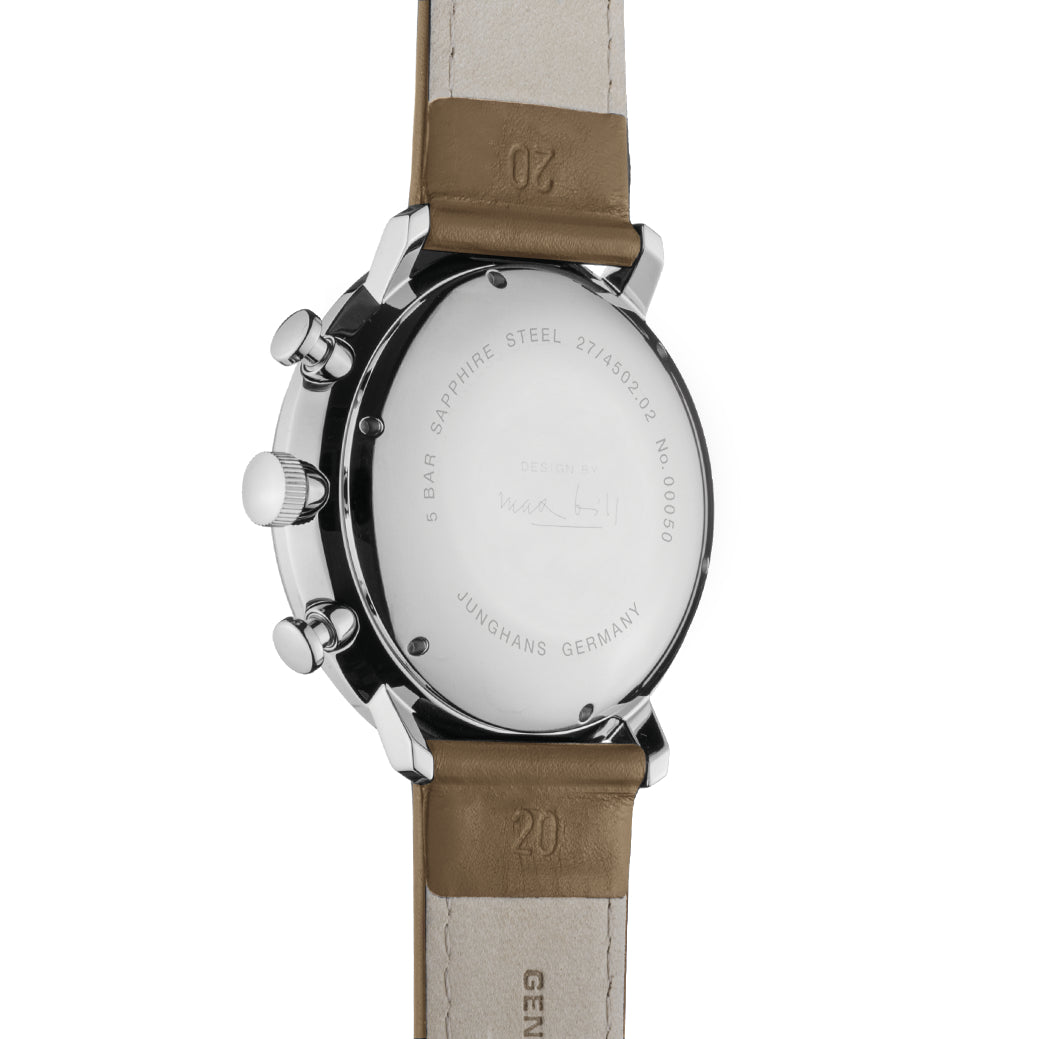 Junghans Max Bill Chronoscope Men's White/Beige Watch