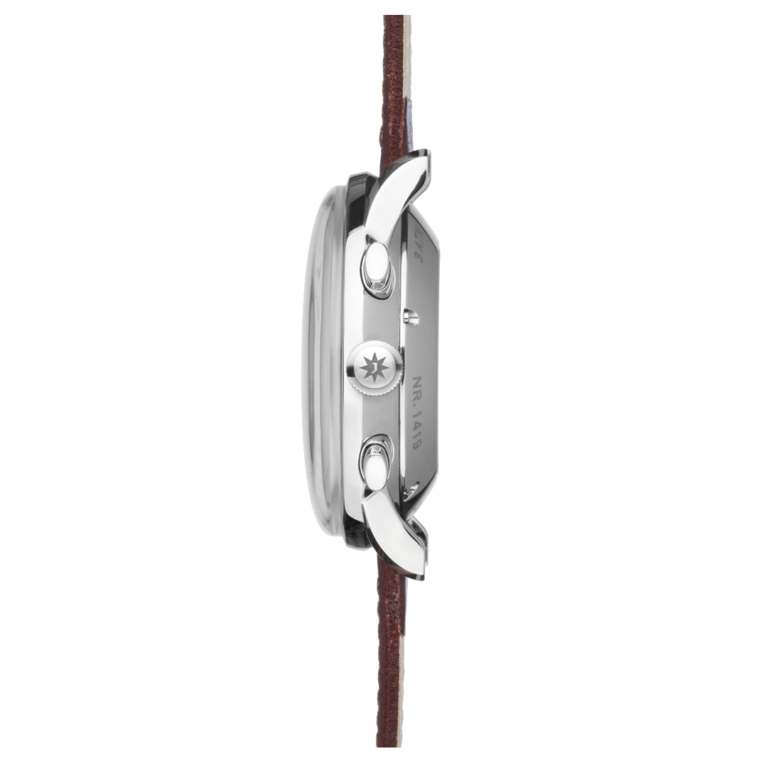 Junghans Meister Chronoscope Men's White/Brown Watch