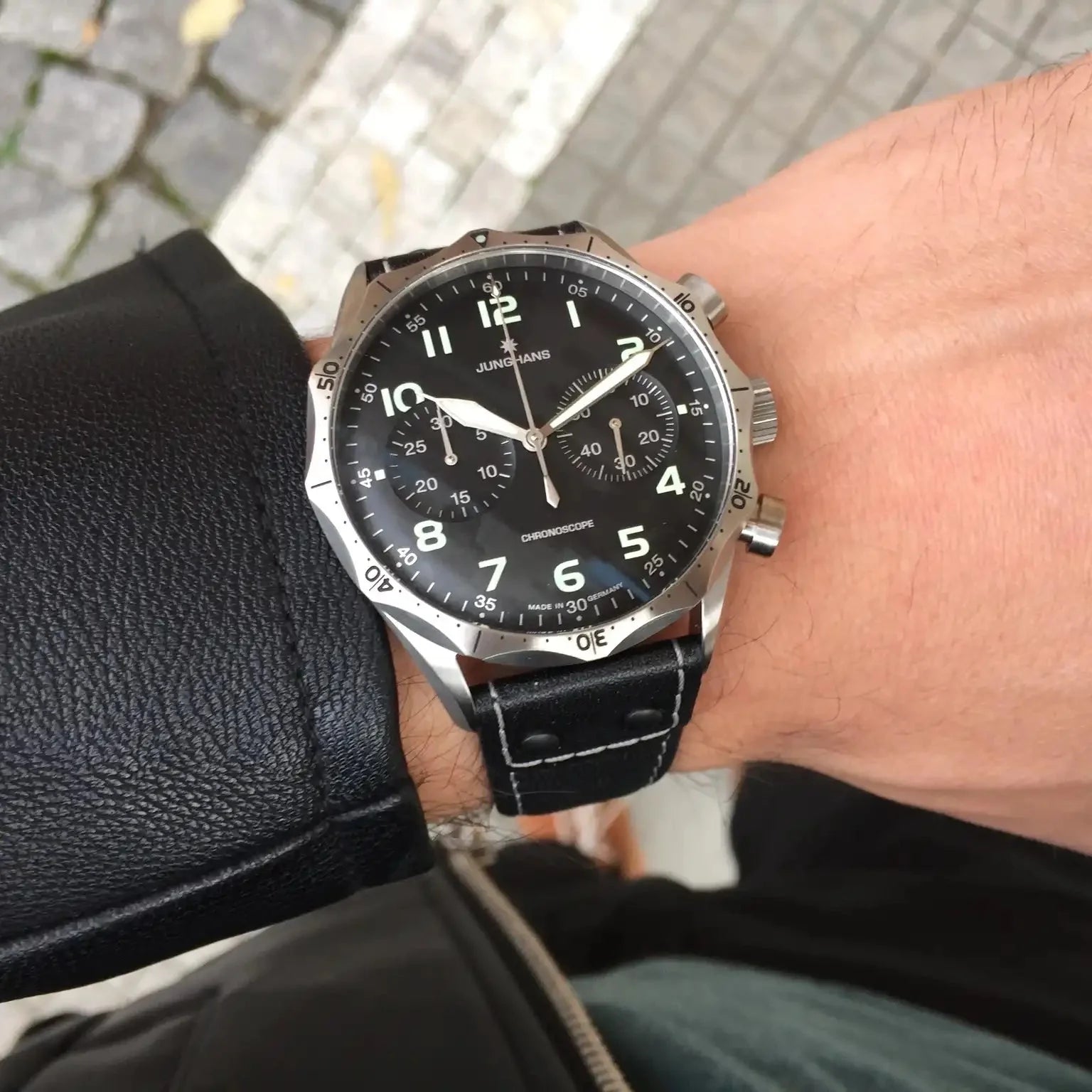 Junghans Meister Pilot Men's Black Watch