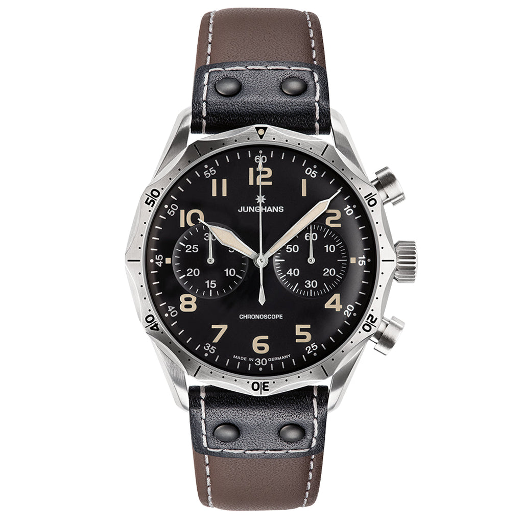 Junghans Meister Pilot Men's Black/Brown Watch